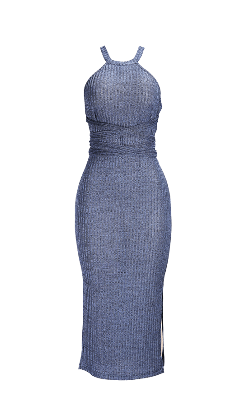 Ärmelloses, schmales Midikleid mit Schnürung