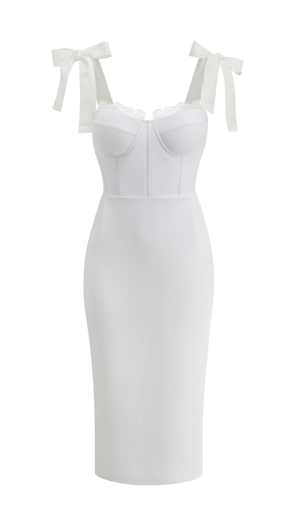 ABITO ELEGANTE CON BRETELLE IN PIZZO