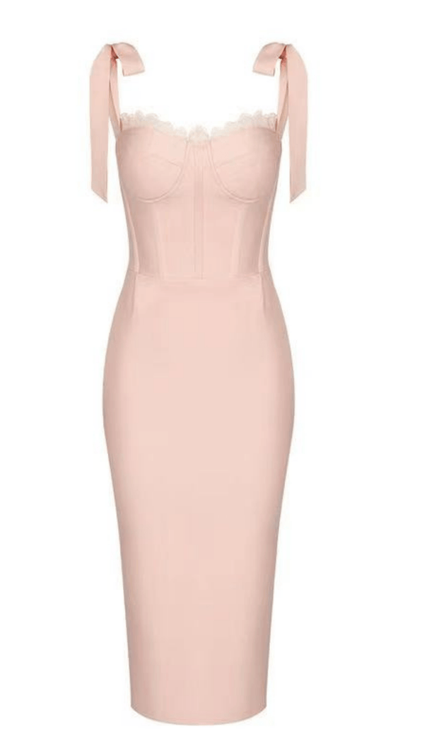 ABITO ELEGANTE CON BRETELLE IN PIZZO