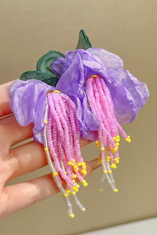 LAUREN FLORAL BEAD EARRINGS