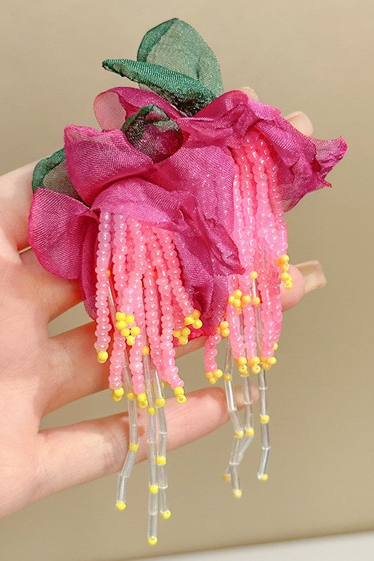 LAUREN FLORAL BEAD EARRINGS