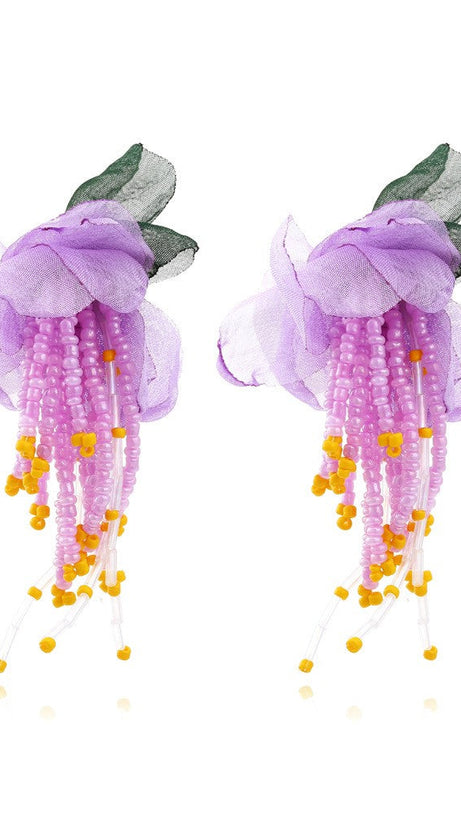 LAUREN FLORAL BEAD EARRINGS