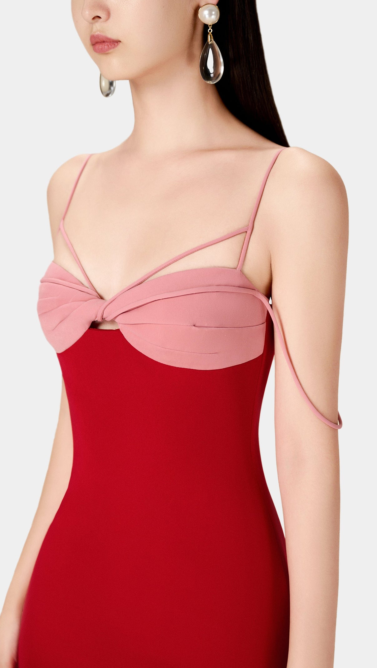 AIIZIE RED TWISTED DRESS - product image