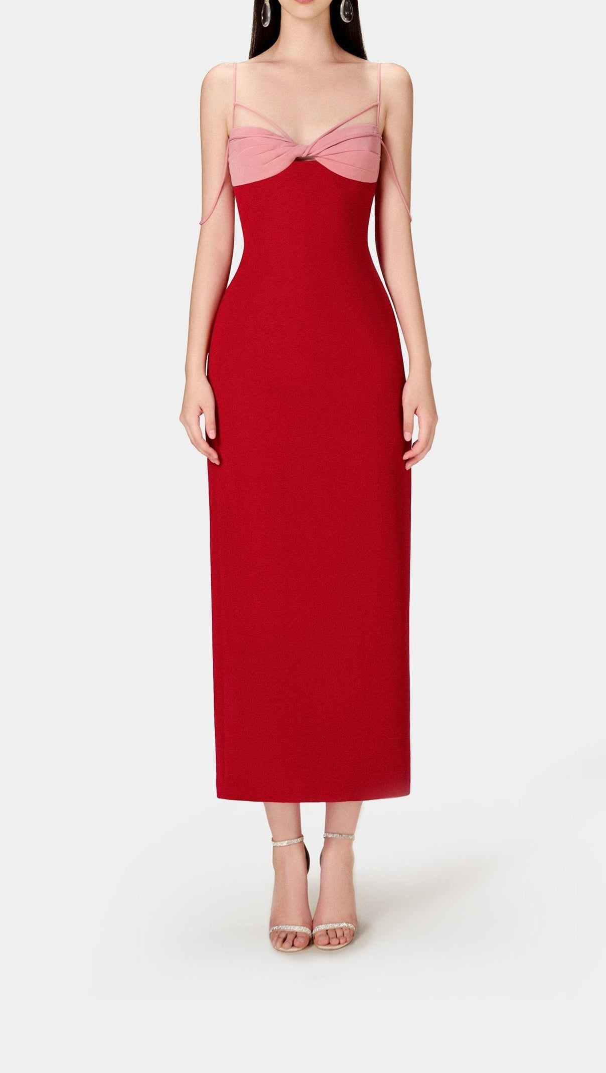 AIIZIE RED TWISTED DRESS - product image