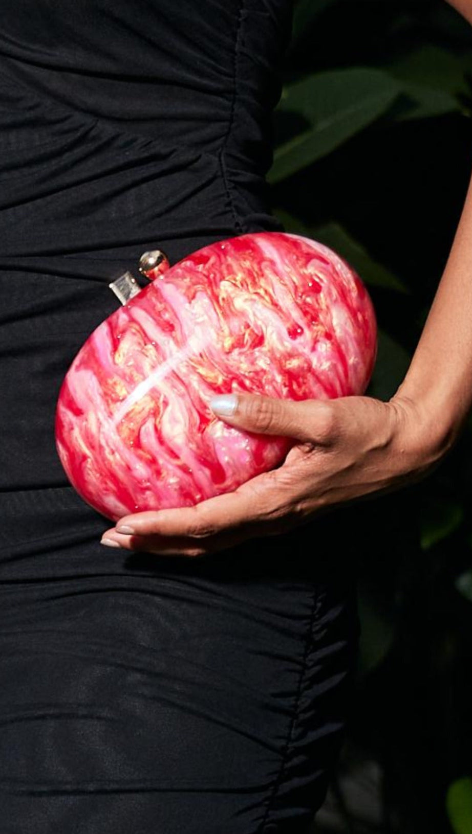 PEARLESCENT ACRYLIC CLUTCH