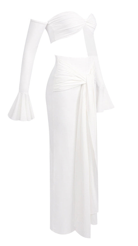 AIIZIE LONG SLEEVE BUSTIER TOPS MAXI SKIRTS - product image