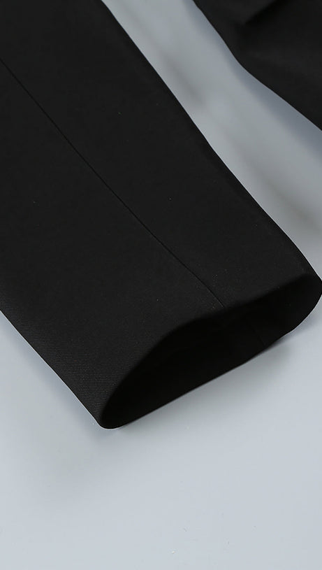 TRÄGERLOSER JUMPSUIT LANGARM-STRASS-BLAZER