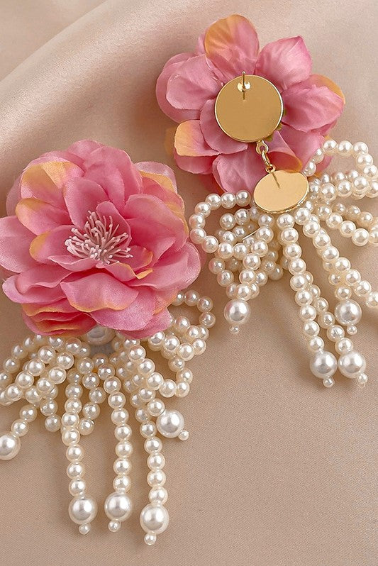 LYDIA FLORAL PEARL EARRINGS