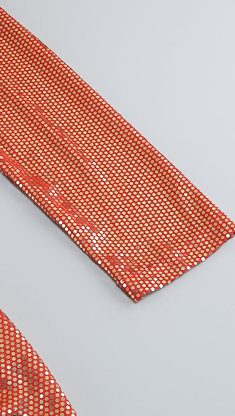 CUTOUT RUCHED SEQUIN SLIT DRESS