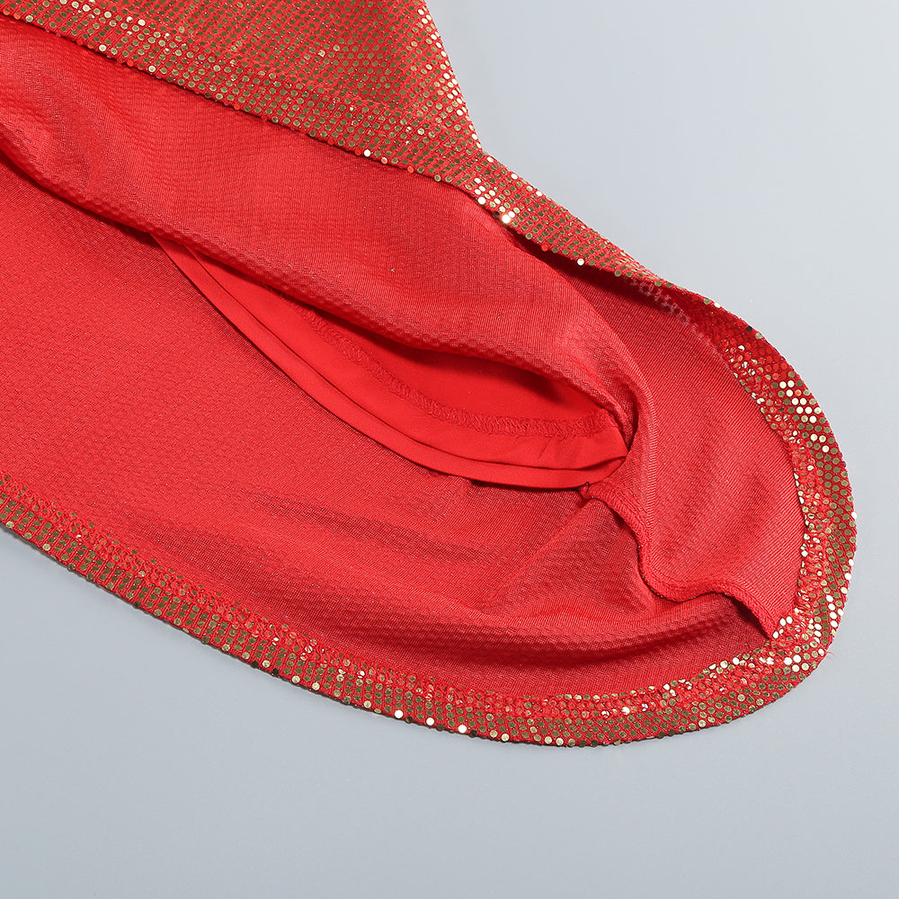 ABITO CON SPACCHI E PAILLETTES RUCHES 