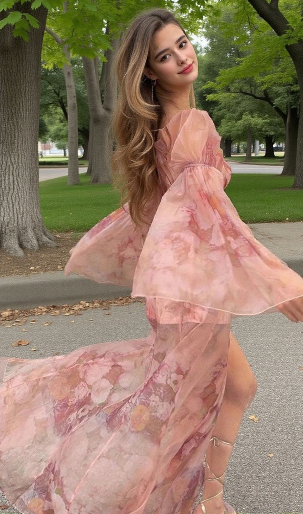 SILK FLORAL MAXI SET DRESS IN ROSE PINK