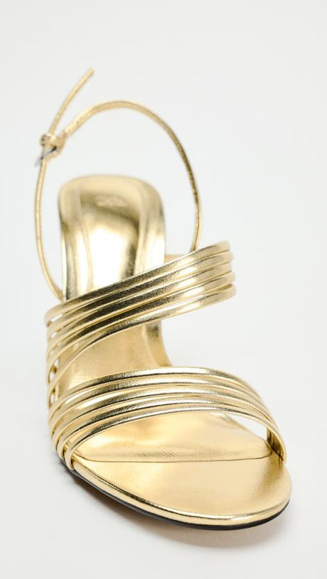 METALLIC STRAPPY SANDALS