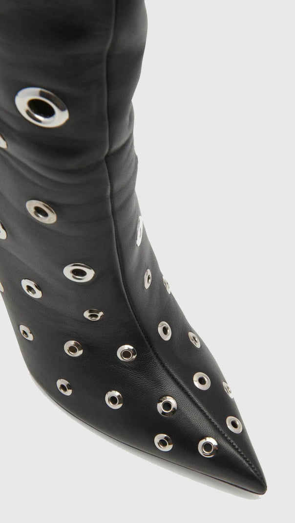 AIIZIE CLARA RIVET CUTOUT LEATHER KNEE-HIGH BOOTS - product image