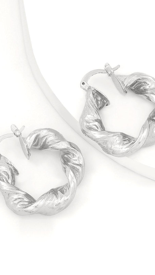 AIIZIE MAIA CHUNKY TWIST HOOP EARRINGS - product image
