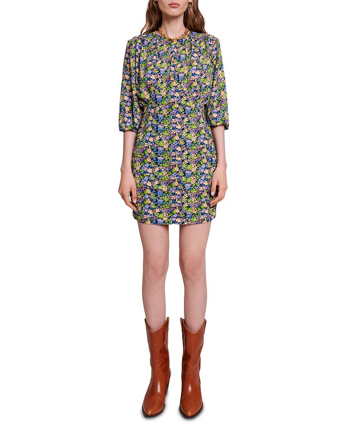 AIIZIE FLORAL MINI DRESS IN PRIMROSES - product image