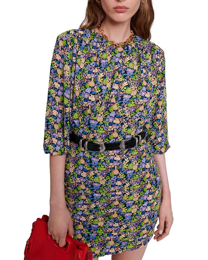 AIIZIE FLORAL MINI DRESS IN PRIMROSES - product image