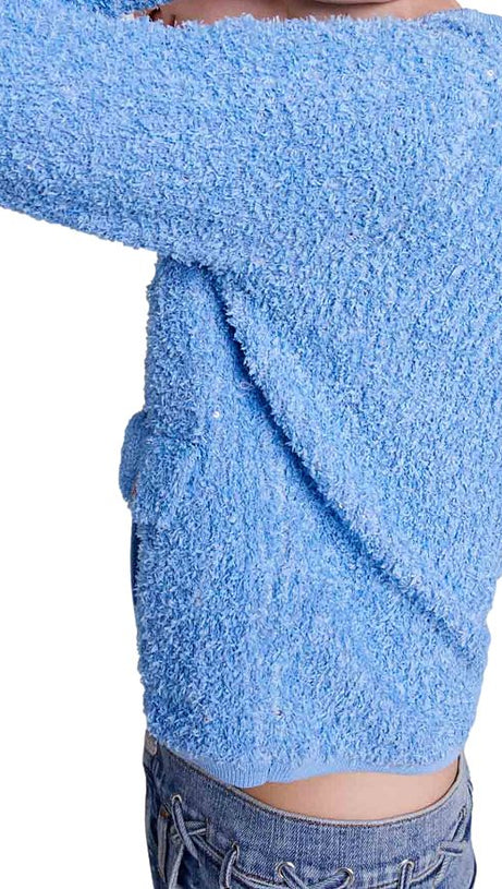 CARDIGAN MOSCILI IN BLU 