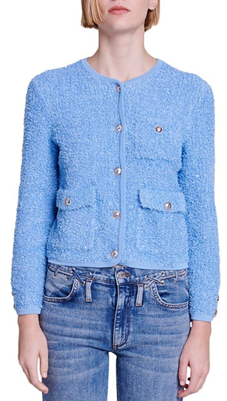 CARDIGAN MOSCILI IN BLU 