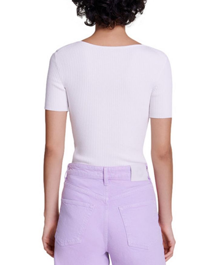AIIZIE MYSTER RIBBED CUTOUT TOP - product image