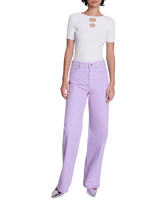 AIIZIE MYSTER RIBBED CUTOUT TOP - product image