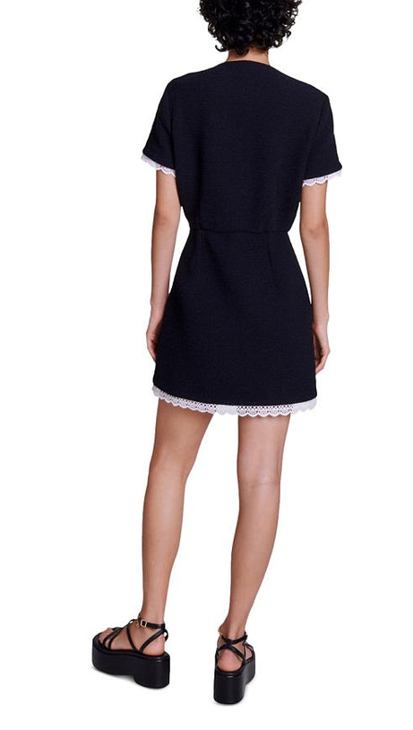 RAMISIA TWEED SHORT SLEEVE DRESS