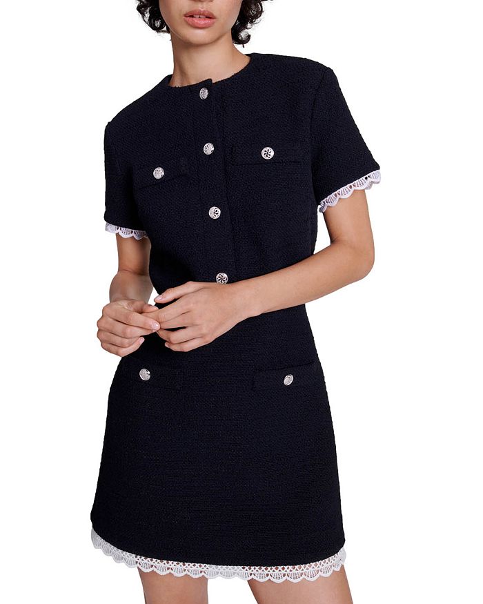 RAMISIA TWEED SHORT SLEEVE DRESS