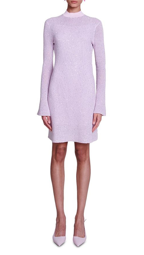 RAVILLY SEQUINED OPEN KNIT DRESS