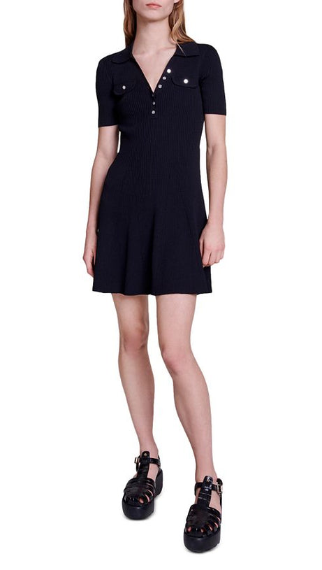 RIMOSETTE RIBBED KNIT DRESS