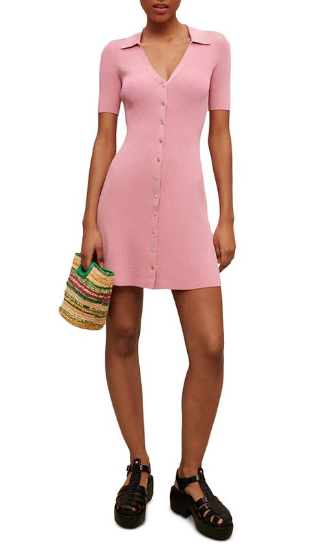 ROLIANE KNIT POLO MINI DRESS