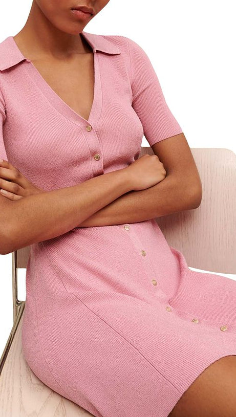 ROLIANE KNIT POLO MINI DRESS