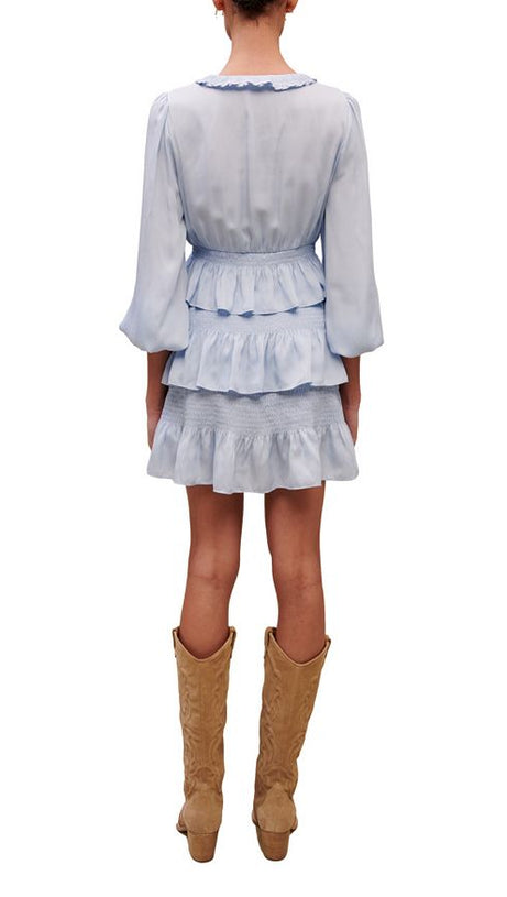 ROULITANA SMOCKED TIERED DRESS