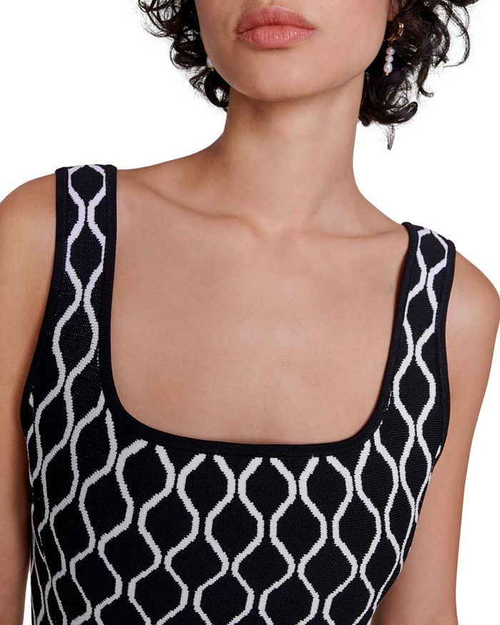 AIIZIE RUSSEL GRAPHIC KNIT SKATER DRESS - product image