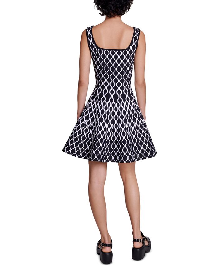AIIZIE RUSSEL GRAPHIC KNIT SKATER DRESS - product image