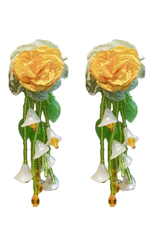 AIIZIE MAKAYLA FLORAL BEAD EARRINGS - product image
