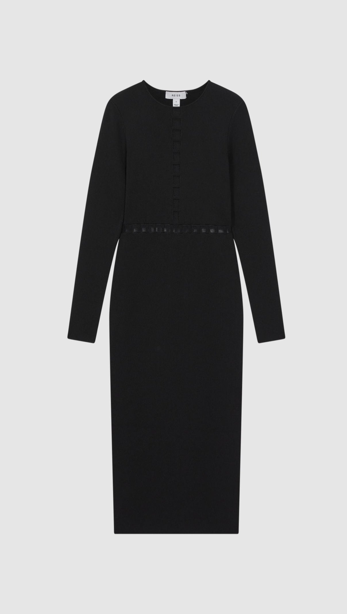 AIIZIE MESH DETAIL MIDI DRESS IN BLACK - product image