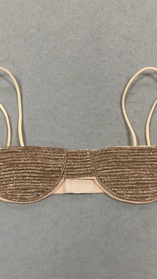AIIZIE GOLD BIKINI BRA - product image