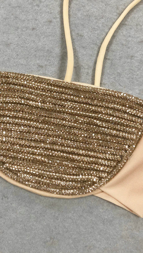 GOLD BIKINI BRA