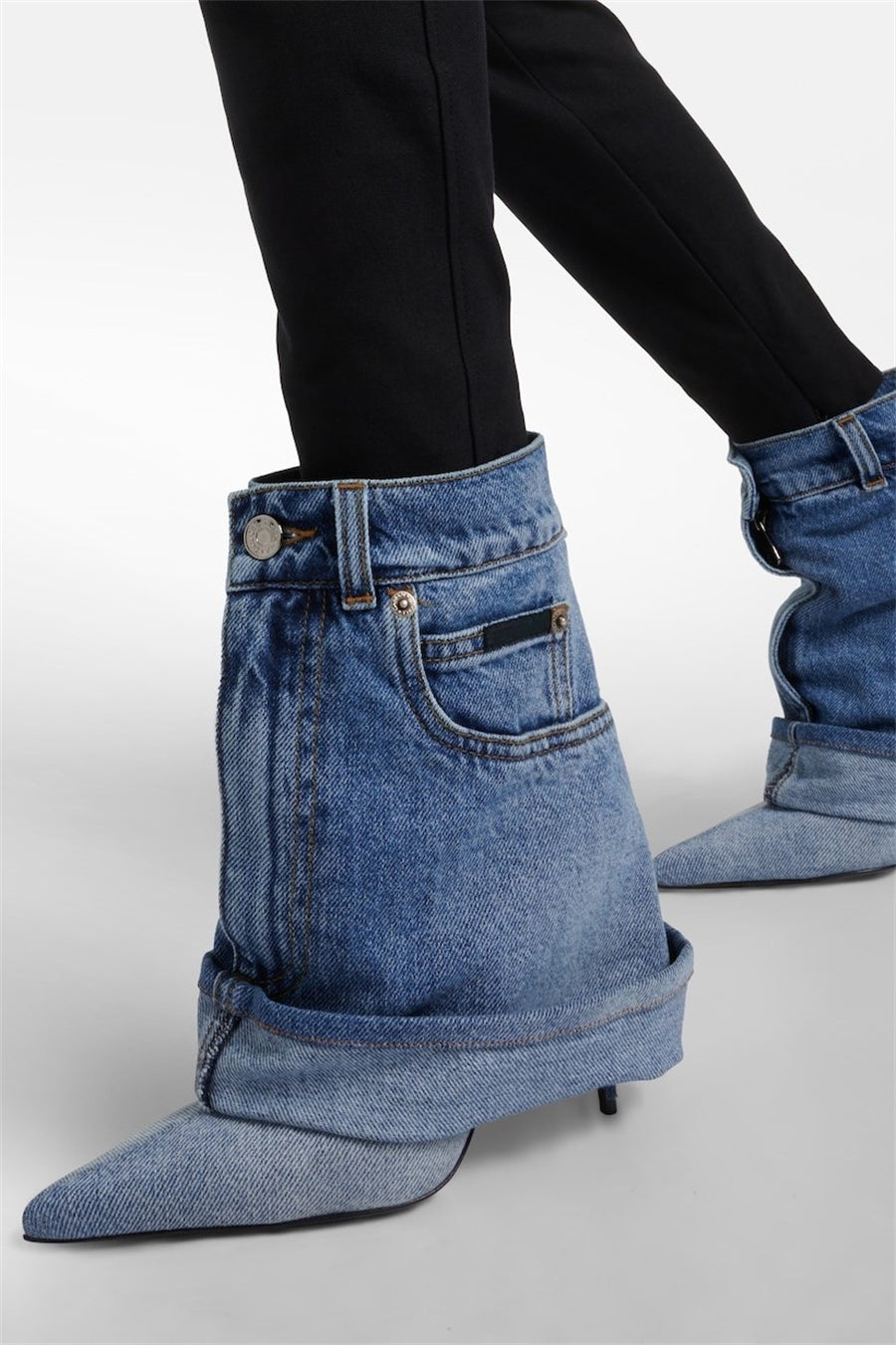 AIIZIE MILIANO DENIM TROUSER ANKLE BOOTIE - product image