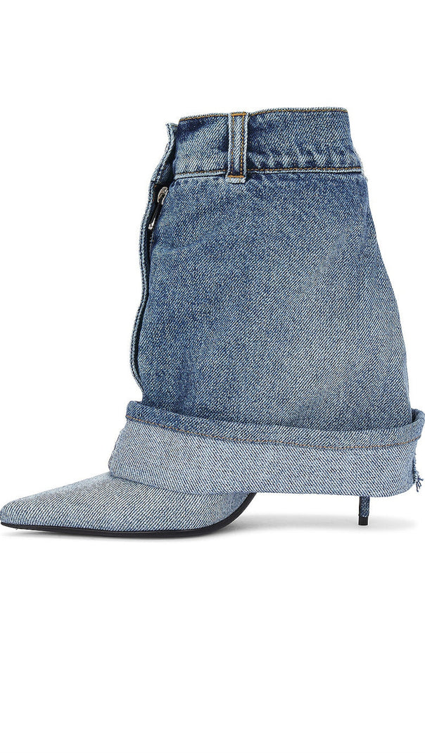 AIIZIE MILIANO DENIM TROUSER ANKLE BOOTIE - product image