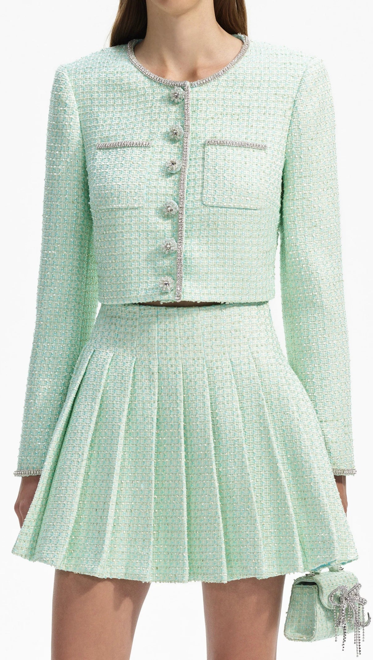 AIIZIE MINT BOUCLE JACKET - product image