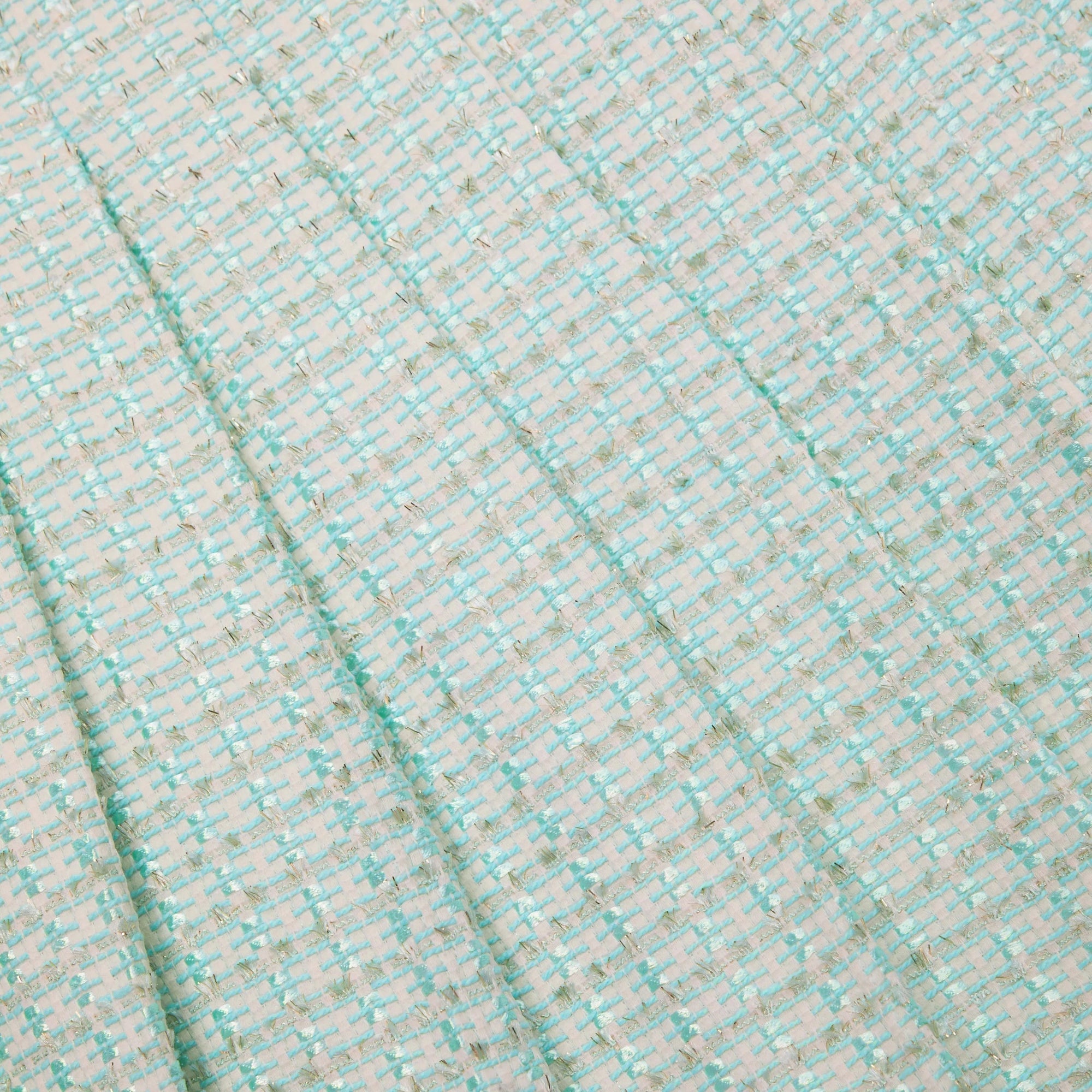 MINT BOUCLE PLEATED MINI SKIRT