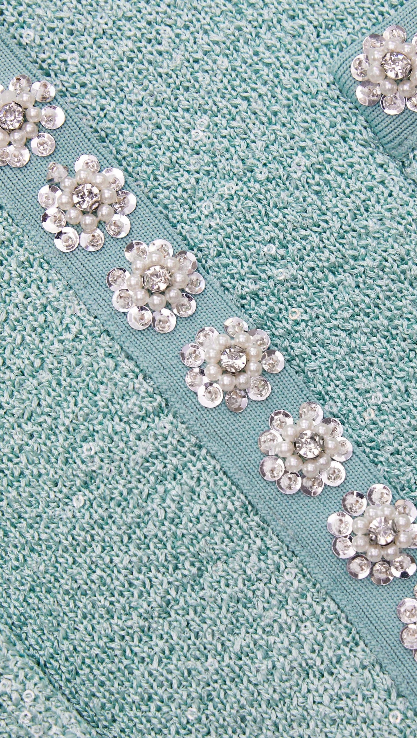 MINT SEQUIN KNIT CARDIGAN