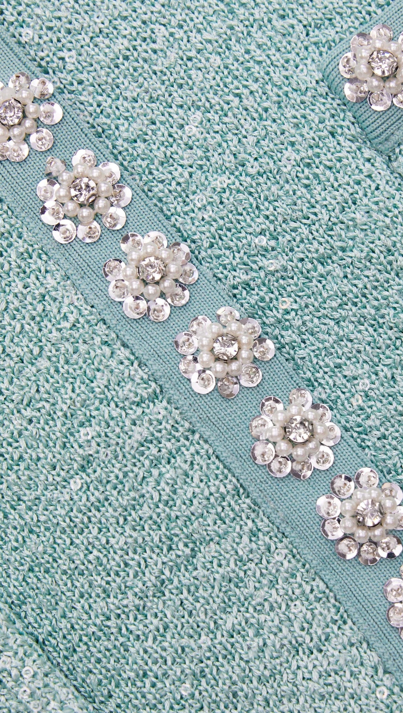 GONNA IN MAGLIA PLISSETTATA CON PAILLETTES MENTA 