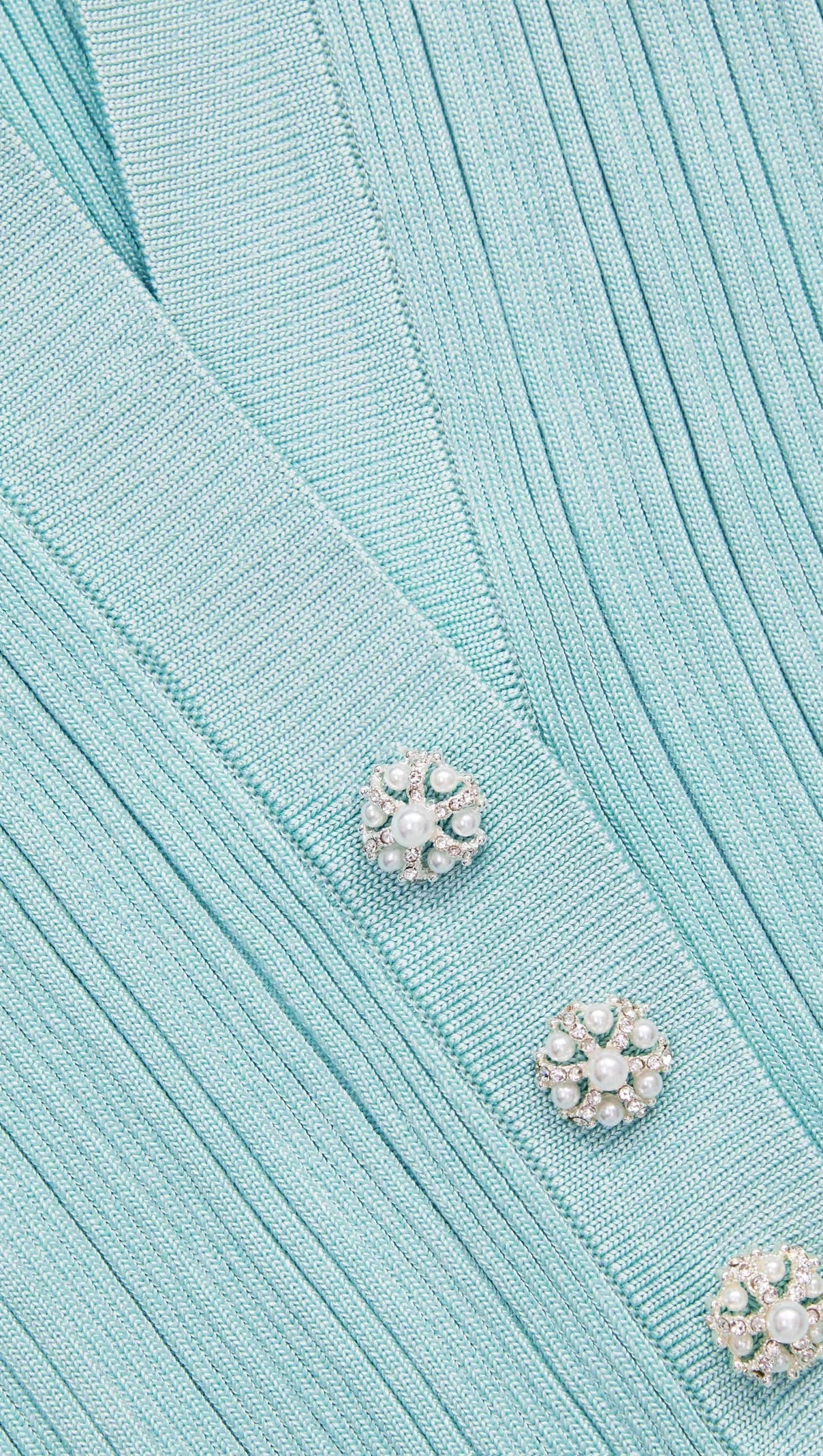 AIIZIE MINT STITCH KNIT SKATER MINI DRESS - product image
