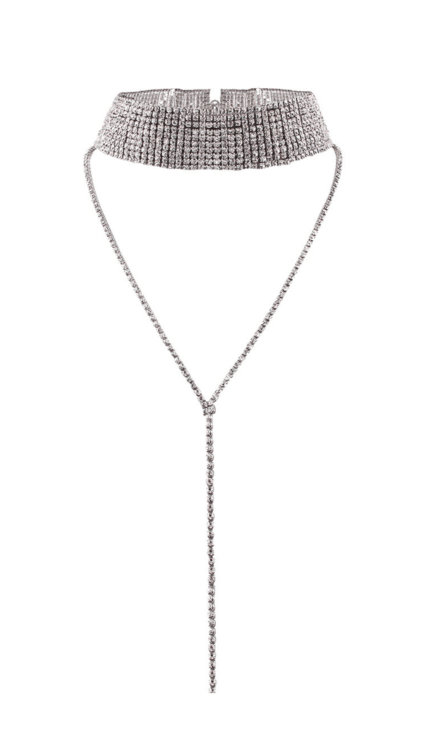 AIIZIE MULTI-LAYER FULL DIAMOND NECKLACE. - product image