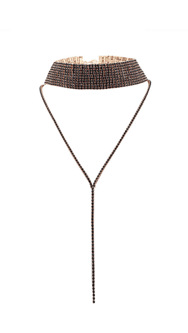 AIIZIE MULTI-LAYER FULL DIAMOND NECKLACE. - product image