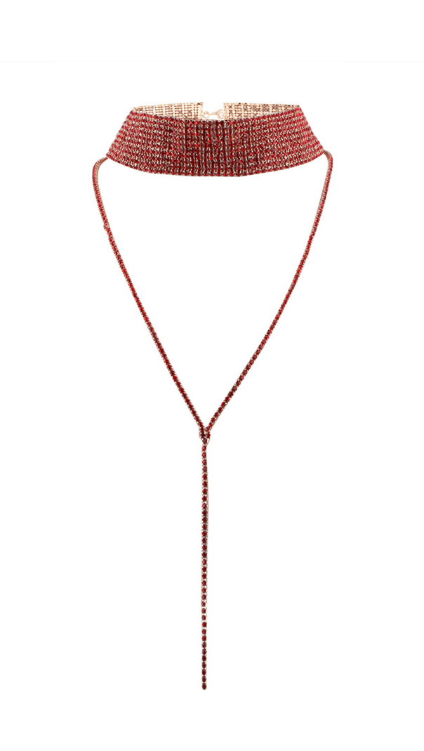 AIIZIE MULTI-LAYER FULL DIAMOND NECKLACE. - product image