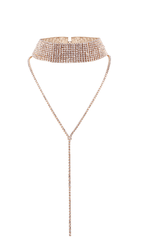 AIIZIE MULTI-LAYER FULL DIAMOND NECKLACE. - product image