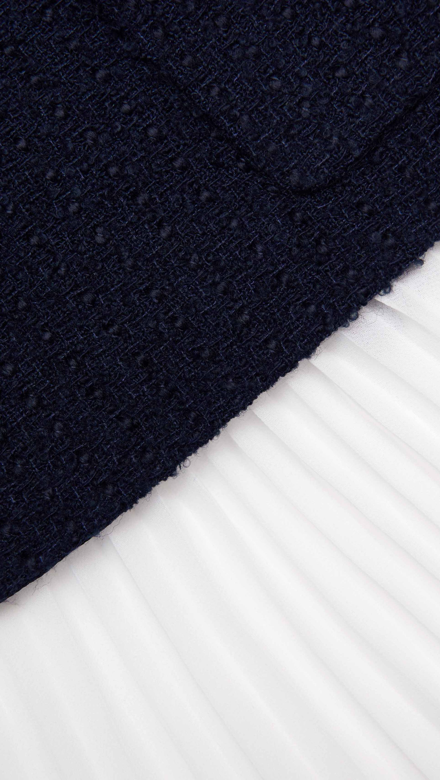 AIIZIE NAVY BOUCLE AND CHIFFON MINI DRESS - product image