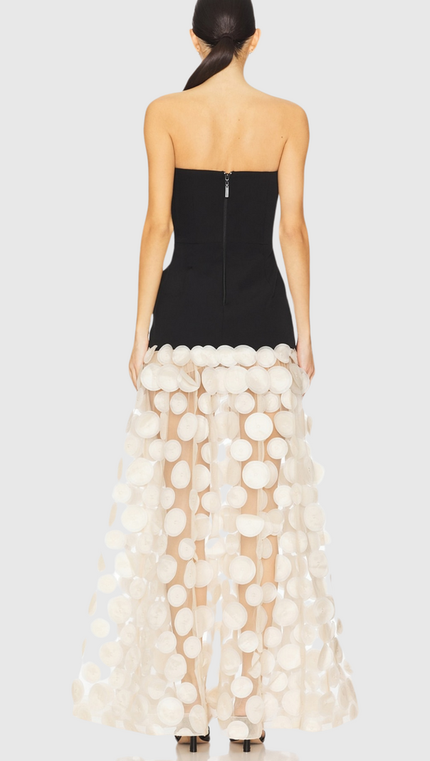 AIIZIE NODIN STRAPLESS DOT MESH MAXI DRESS - product image